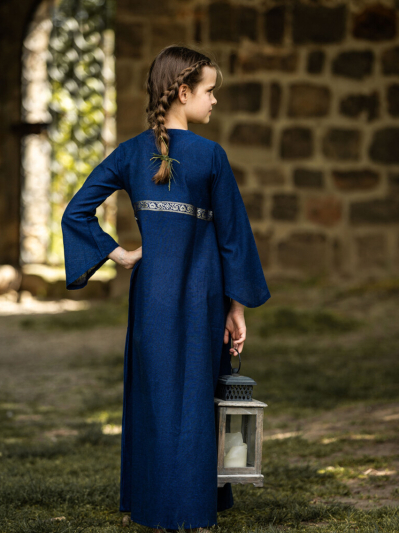 Trollfelsen Mittelalter Kinder Kleid Leo Carbone Donna blau4